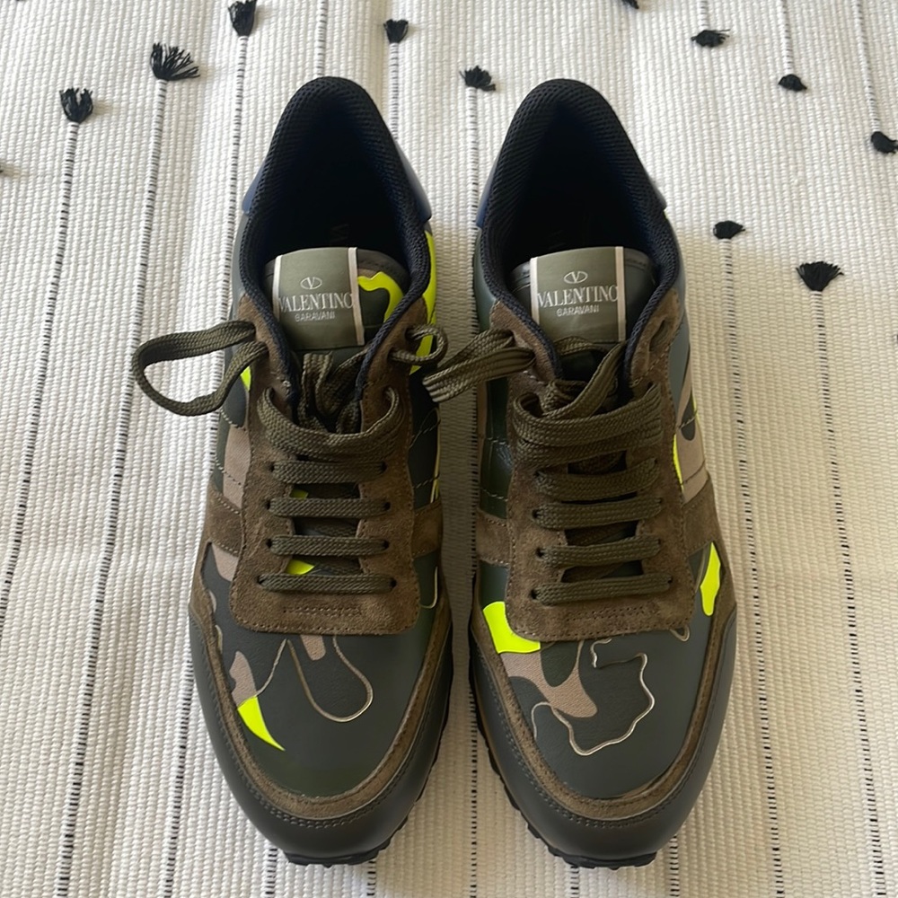 Authentic Valentino Garavani Rockrunner Camouflage Sneakers